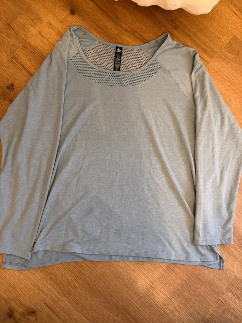 RBX Sky Blue Long Sleeve Mesh Yoke Athletic Top